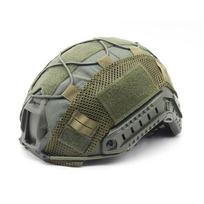 Taktinis šalmo užvalkalas Camo FAST Airsoft Aukšto pjovimo šalmo audinys Medžioklės Šaudymo Šalmo Aksesuarai su Elastinga Virvele žalia