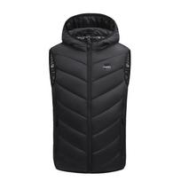 Unisex vaikų šildoma liemenė: USB įkrovimas, Vėjui ir vandeniui atsparus, Atsparus aukštai ir žemai temperatūrai Size 12/13 black