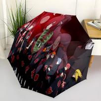 1 PC Automatic Folding Umbrella - Naruto Pattern Portable Foldable Design With 8 Ribs Christmas Birthday Gifts multicolor