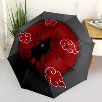 1 PC Automatic Folding Umbrella - Naruto Pattern Portable Foldable Design With 8 Ribs Christmas Birthday Gifts multicolor black