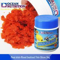 Comprehensive Marine Fish Food: Brine Shrimp & Spirulina Flakes and Pellets white
