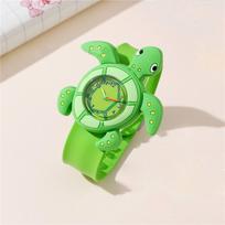 New Cartoon Animal Kids Gift Digital Slap Watch Quartz Wrist Watches Cute Frog sea turtle beige