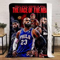 LeBron James NBA Iconic Legacy Design warm quilt. Flannel blanket for bedroom, living room, sofa, and nap. 80x120cm(31*47in) red