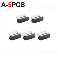 5PCS Metal Type C Charge Port Dustplugs USB C Anti-Dust Cover Protector Cap Dust Plug for iPhone 18 Pro Max Duo 18Pro 17 16 152 A-5Pcs Grey
