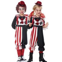 Kids Halloween Clown Costume Role Play Stage Outfit Set Boys Girls L black