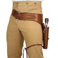Holster Stage Play Performance Props Medieval Renaissance New Cowboy Gun Belt Revolver Holster Warrior PU Leather Belt One Size&medieval brown