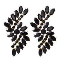 Fashion Geometric Crystal Drop Earrings For Women With Alloy Material Elegant Evening Jewelry juoda