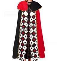 Halloween Stage Party King of Hearts Emperor Cloak Magic Robe One size fits all black