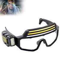 Rechargeable LED Safety Glasses Headlights LED Headlamp Safety Glasses IPX4 Waterproof COB Headlight Protective Eyewear 5 C
