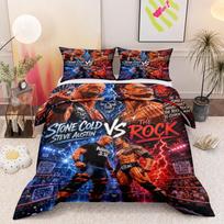 The Undertaker Wrestling Purple Collage Bedding Set (1 duvet cover, 2 pillowcases, duvet not included) 155x200cm