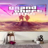 1pc Game Grand Theft Auto Tapestry, Living Room, Bedroom, Office, Party Decor, Ideal Festive Gift 100cmx150cm
