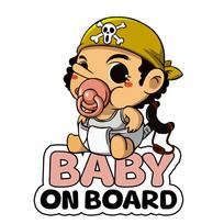 One Piece Monkey D. Luffy Baby On Board Stickers Kids In Car Of Anime Car Sticker Roronoa Zoro Baby Sticker 18cm