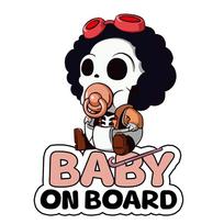 One Piece Monkey D. Luffy Baby On Board Stickers Kids In Car Of Anime Car Sticker Roronoa Zoro Baby Sticker 18cm