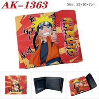 Naruto Shippuden Wallet PU Leather Bi-Fold Snap Anime Card Holder Short Purse 1pcs 10×12×2cm