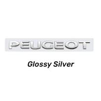 ABS Automobilio Raidės Emblema Galinės Bagažinės Ženkliukas Lipdukas Apdaila Peugeot 107 108 206 207 208 301 306 307 308 407 408 2008 4008 5008 135mm x 13.5mm white