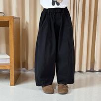 Kids Girls Fashion Solid Color Loose Wide Leg Balloon Casual Long Pants 130cm brown