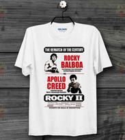 Rocky 2 Balboa Apollo Creed Stallone Filmo Plakatas Šaunus Unisex Marškinėliai B273 140 black