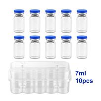 3/5/7/10 ml sterilios tuščios ampulės su savaime užsidarančiu injekcijų portu ir ampulių laikymo dėklu, mini peptidai su šaldytuvo laikymo dėklu