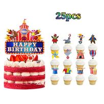 Digitaled Circus Birthday Party Decoration Amazing Tableware Tablecloth Plate Cup Napkin Gift Bags Circus Party Favors Supplies