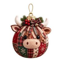 Audinio rutuliukų kūrimo rinkinys Kalėdinis patchwork DIY rinkinys, Ornamentų siuvimo Kalėdinės reikmenys šeimos kūrybos rinkiniui Suaugusiems, Rankų darbo šventinės eglutės dekoracija Namams E