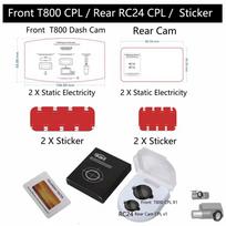 for 70mai Dash Cam 4K T800 CPL filter Reduce Glare Reflect for 70mai Rear Cam  RC24 CPL Filter