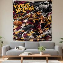 Kyrie Irving Cleveland Basketball Art Patterned Patterned tapestry for bedroom and living room home decor sofas 100x150cm(39x59in) brown