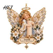 Holografinis Kalėdinis Pinigų Papuošalas Angelas Laikiklis Kabantis Papuošalas, Akrilinis Pinigų Pakabukas Daugkartinio Naudojimo Laikymo Dėžutei Šventinės Eglutės Puošmena, Šventinis C beige