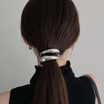 Metal Double-layer Hair Bands Hairpin for Women Vintage Gold Ponytail Holder Hairpin Hair Accessories