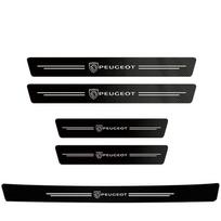 Automobilio priedai Automobilio durų slenksčio apsauga Sveikinimo pedalo apdaila Odinės lipdukai Naujam Peugeot 206 208 207 3008 308 2008 107 black