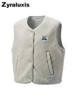 Fleece Pūkinė Liemenė Moterims Žieminė Šilta Striukė Laisvalaikio Striukė M white