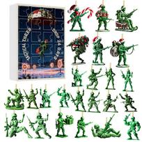 Christmas Advent Calendar Blind Box With Green Army Character Figures Acrylic Decorations For Festive Tree Hangings Style F