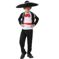 Sandėlyje esantis meksikietiškas mariachi berniukų šokių kostiumas festivaliams ir pasirodymams M white