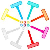 16pcs Finger Focus Highlighters Reading Aid For Students and Children blue