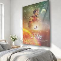1 vnt. Projektas „Hail Mary“ filmo plakato gobelenas Ryan Gosling SciFi Sieninė dekoracija Kosmoso Astronautų Dekoras Miegamajam Bendrabučiui 100X70CM beige