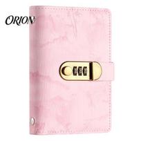 Personalized Savings Logbook Cash Budget Binder with Password Lock, 200 Transparent Money Envelope Saving Pockets, PU Leather Personal Finance Planner rožinė