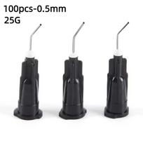 100Pcs Dental Pre Bent Dispensing Tips Disposable Composite Resin Applicator for Dental Adhesive Dispensing Use A8 black