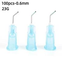 100Pcs Dental Pre Bent Dispensing Tips Disposable Composite Resin Applicator for Dental Adhesive Dispensing Use A7