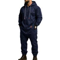 Men's Hooded Work with Multi Pockets and Waist for Outdoor XL tamsiai mėlyna