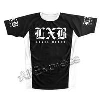 Summer V1 LXB AJJ Black Rash Guard Quick Drying Gym Tee Levelxblack Jersey T-shirts RANKED V2 NIVEL NEGRO RAASH GUARD Top S black