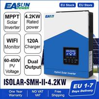 Easun Power 4200W 24V MPPT Solar Inverter Charger Hybrid Off-Grid Dual Output Pure Sine Wave 120A 230V 50/60Hz Charger Energy