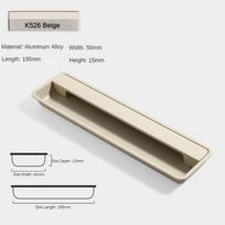 Modern Sliding Door Concealed Handle Slotted Embedded Buckle Furniture Handles Wardrobe Push Pull Hidden Kitchen Cabinet Knobs