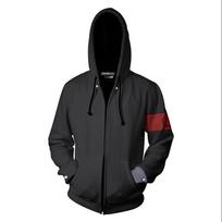 2019 Naruto 3D Printed Hooded Cardigan Sweatshirt Anime Cosplay Men Youth Casual Daily Wear XXXL black
