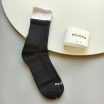 Rototo Unisex Sports Socks Terry Sole Color Block High Tube Basketball Sweat Absorbent 3 gray