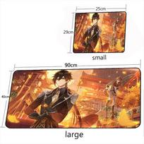 Zhongli Tartaglia Large MousePad Gaming Accessories Mouse Pad Multi-size Genshin Impact Keyboard Mousepad Rubber Rug LOL DeskMat 300X600X2MM