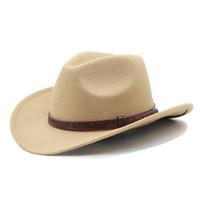 Classic Ethnic Style Wide Brim Cowboy Hat For Men Women One Size įvairiaspalvis