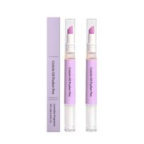 1/2/3PCS 2In1 Cuticle Oil Pusher Pen Lavender Removes Repairs Dry Cracked Nails Moisturizing Hangnail Treatment Manicure Care 2 pcs