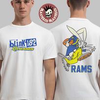 Blink 182 X Los Angeles Rams Airbrush Bunny Wide Receiver White T-Shirt 120 white