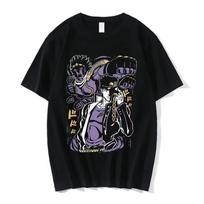 Anime Jojo 7 Steel Ball Run Charlie Kirk Gyro Zeppeli Graphic Cotton Unisex Unisex Tshirt 2026 Summer Y2k Short Sleeve T Shirt 4XL gray