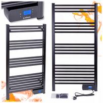 500W Electric Bathroom Heater Black Ladder LCD Thermostat Ip44