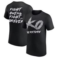 Black Kevin Owens KO The Return T-shirt Men Women Summer Cotton Clothing Fashion Oversized Short Sleeved Top Streetwear Unisex 130 black